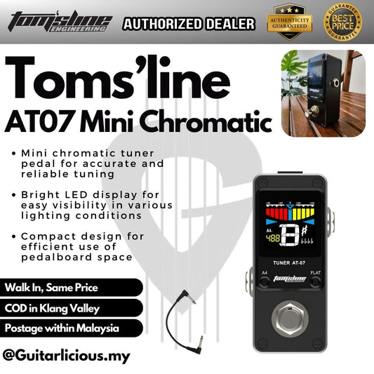 Toms'line AT07 Mini Chromatic Guitar Tuner Pedal (Aroma / AT-07 / AT 07 )