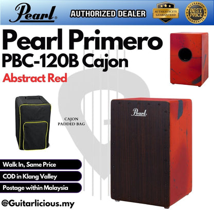 Pearl PBC120B Primero Cajon Music Rhythm Box - Abstract Red ( PBC-120B / PBC 120B )