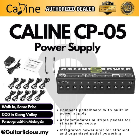 Caline Pedalboard with Carry Bag & Power Supply (CB-105)