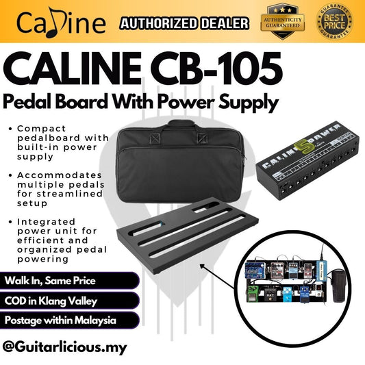 Caline Pedalboard with Carry Bag & Power Supply (CB-105)