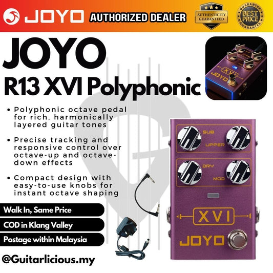 JOYO XVI R-13 R-Series Polyphonic Octave Guitar Effect Pedal (R13 / R 13)