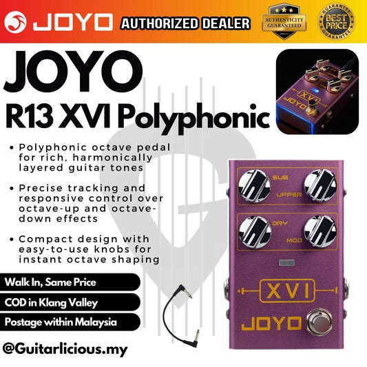 JOYO XVI R-13 R-Series Polyphonic Octave Guitar Effect Pedal (R13 / R 13)