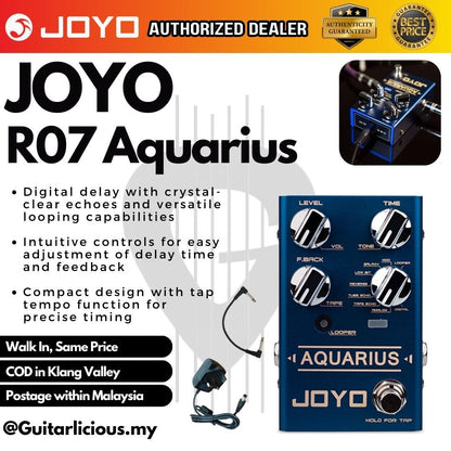 Joyo R-07 R-Series Aquarius Digital Delay and Loop Guitar Effects Pedal (R07 / R 07 / R-7)