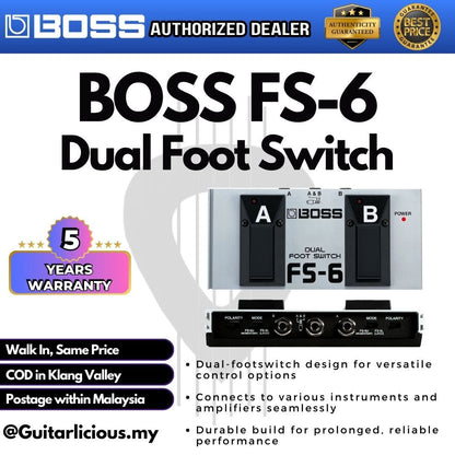 boss fs 6 pedal BOSS FS-6 Dual Foot Switch (FS6 / FS 6 ) – GUITARLICIOUS