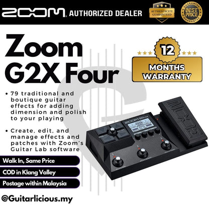 Zoom G2X Four Multi-effects Processor with Expression Pedal ( G2X-Four / G2XFour / G 2X / G-2-X )