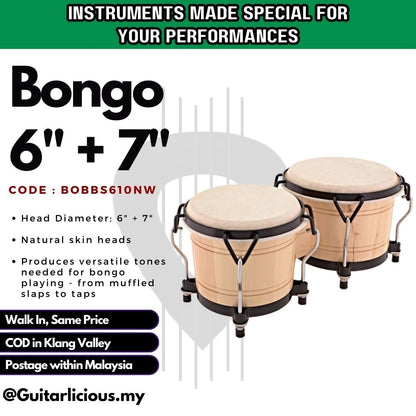 Bongo 6 inch + 7 inch (Natural) - BOBBS610NW