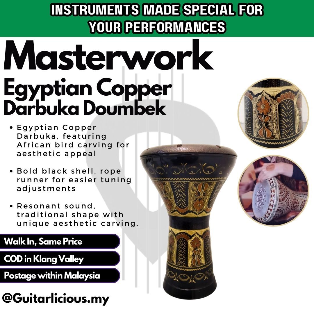 Masterwork Egyptian Copper Darbuka Doumbek Drum ( EA-EI107 ) – GUITARLICIOUS