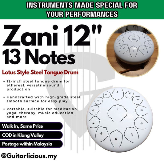 ZANI 13 Notes Lotus Style Steel Tongue Drums (Tongue 12)