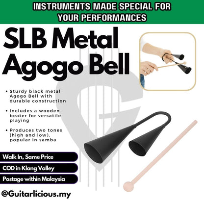 SLB Metal Agogo Bell (Black)