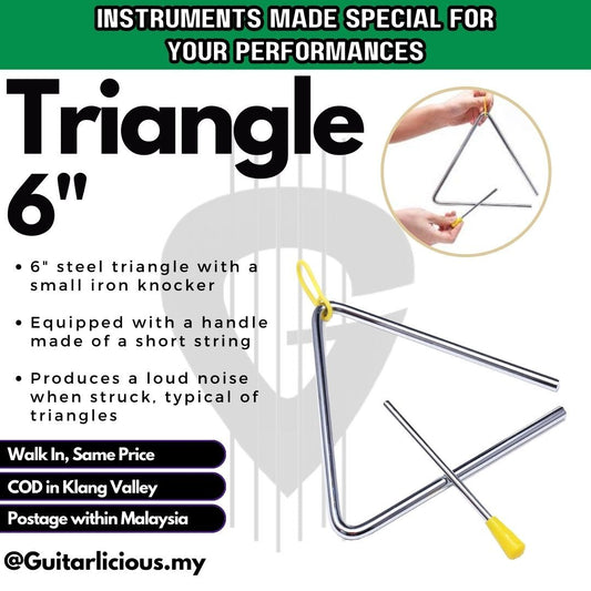 Triangle Bell Percussion Triangle 4 inch / 6inch (T4 / T6)