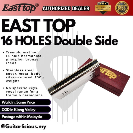 Easttop 16 Holes Double Side Harmonica (T16-2)