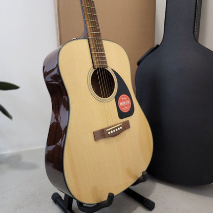 Fender CD-60 Dreadnought V3 Acoustic Guitar w/case, Walnut FB , Natural (CD60 / CD 60)