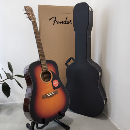 Fender CD-60 Dreadnought V3 Acoustic Guitar w/case, Walnut FB , Sunburst (CD60 / CD 60)