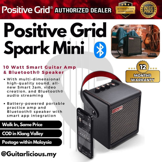 Positive Grid Spark Mini Smart Portable Guitar Amplifier 10 Watts with Bluetooth - Black ( SparkMini / BK / Spark-Mini )