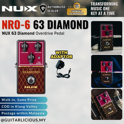 NUX NRO-6 63 Diamond Overdrive Effect Pedal ( NRO6 / NRO 6 )