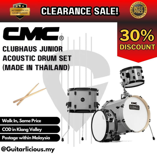 CMC Clubhaus Junior Poplar Wood Acoustic Drum Set (Made in Thailand) - Racing Grey