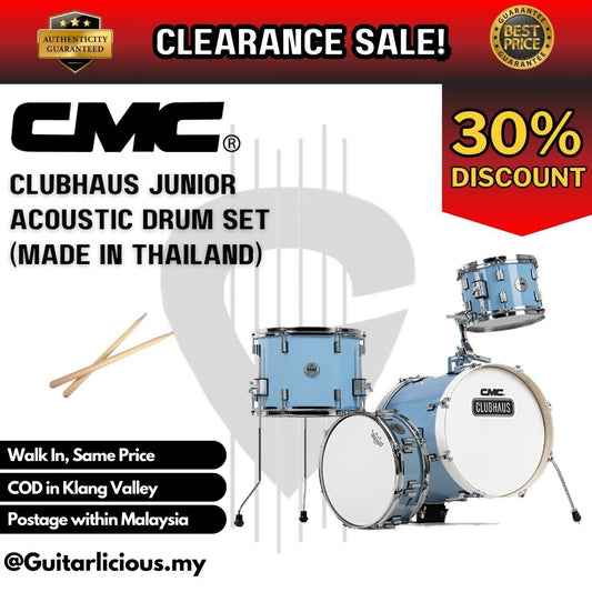 CMC Clubhaus Junior Poplar Wood Acoustic Drum Set (Made in Thailand) - Mystic Blue