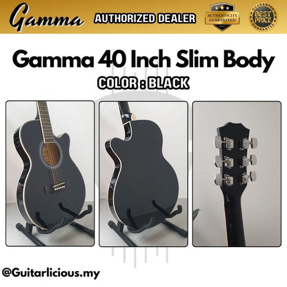 GAMMA Series 40 inch Slimbody Acoustic Guitar ( GM40S / GM40-S / Slim Body )