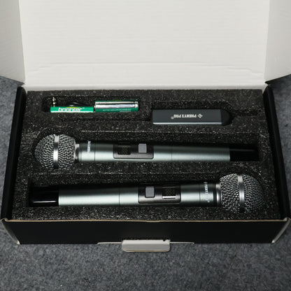 Phenyx Pro PDP-2H Dual Channel Digital Portable 2 x UHF Wireless Professional Handheld Microphone , 900mhz PDP-2 PDP2H