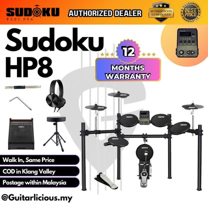 SUDOKU Home Practice HP8 Electronic Drum Digital Electric Drum Set Kit ( HP 8 / HP-8 )