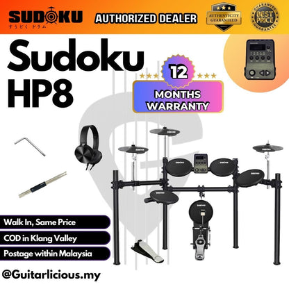 SUDOKU Home Practice HP8 Electronic Drum Digital Electric Drum Set Kit ( HP 8 / HP-8 )