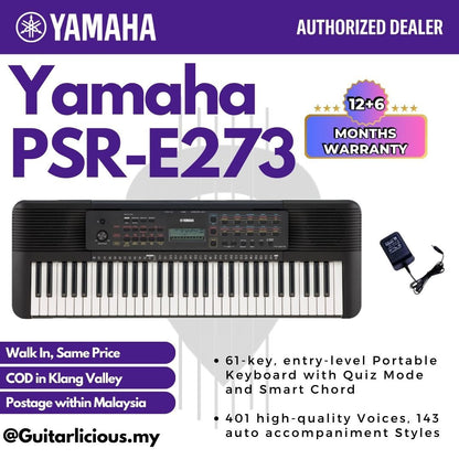 YAMAHA PSR-E273 61 Keys Portable Electric Keyboard - (PSR-E273)