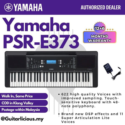 Yamaha Keyboard PSR-E373 61-Keys Portable Keyboard (PSR E373 / PSRE373 )