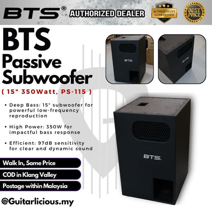 BTS PS-115 15 inch Passive Subwoofer - 350watt / 97dB ( PS 115 / PS115 / BTS-PS-115 )