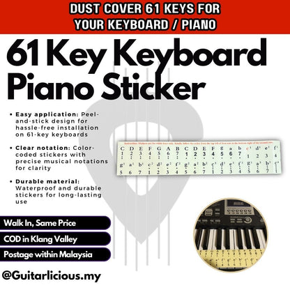 Electronic Keyboard Piano Key Stickers for Learning & Practices