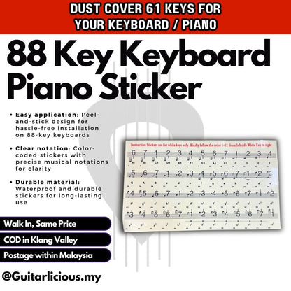 Electronic Keyboard Piano Key Stickers for Learning & Practices