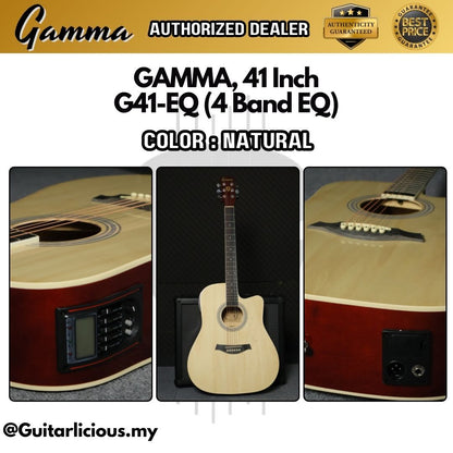 GAMMA Series 41 inch Acoustic Guitar with 4 band EQ (FT-G41-EQ)