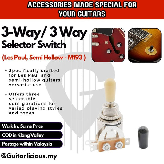 3-Way / 3 Way Selector Switch Knob Les Paul / Semi-Hollow Guitar - M193