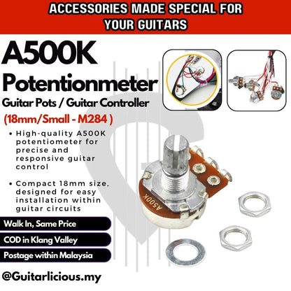 Potentiometer Guitar Pots / Guitar Controller A250K A500K B250K B500K (18mm / Small Big) Audio Linear Guitar Tone Volume