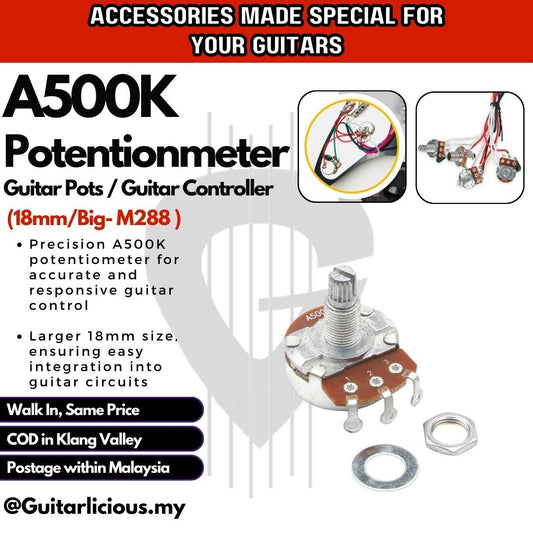 Potentiometer Guitar Pots / Guitar Controller A250K A500K B250K B500K (18mm / Small Big) Audio Linear Guitar Tone Volume