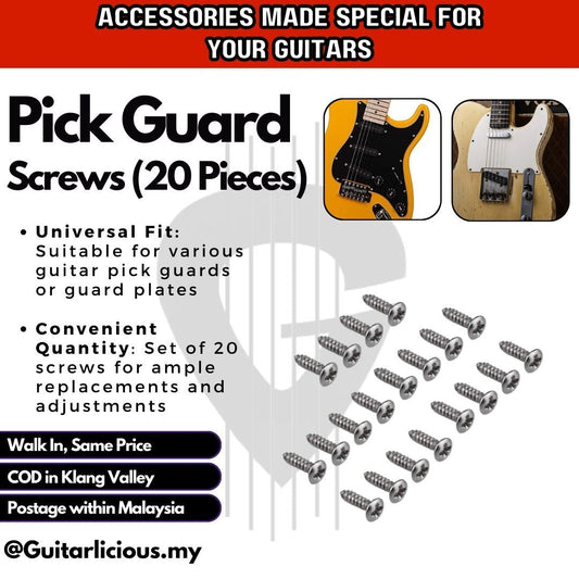 Guitar Pick Guard / Guard Plate Screws (20Pcs) - M529