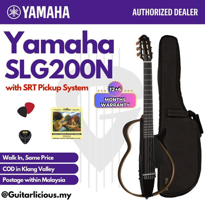 Yamaha SLG200N Nylon-String Silent Guitar with SRT Pickup System - Translucent Black ( TBL / SLG-200-N / SLG 200 )