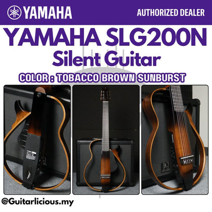 Yamaha SLG200N Nylon-String Silent Guitar with SRT Pickup System - Tobacco Brown Sunburst ( TBS / SLG-200-N / SLG 200 )