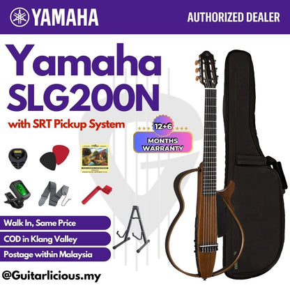 Yamaha SLG200N Nylon-String Silent Guitar with SRT Pickup System - Natural ( NT / SLG-200-N / SLG 200 / SLG200N-NT )