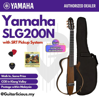 Yamaha SLG200N Nylon-String Silent Guitar with SRT Pickup System - Natural ( NT / SLG-200-N / SLG 200 / SLG200N-NT )