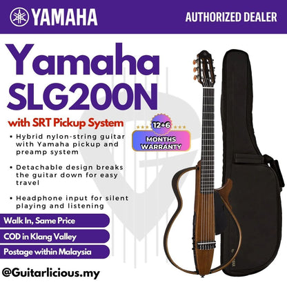 Yamaha SLG200N Nylon-String Silent Guitar with SRT Pickup System - Natural ( NT / SLG-200-N / SLG 200 / SLG200N-NT )