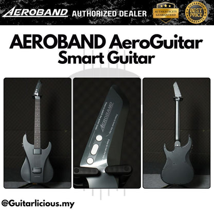 AEROBAND AeroGuitar Stringless Acoustic Electric Travel Guitar, Portable Silent Smart Guitar w/ Removable Fretboard