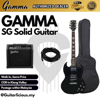 Gamma SG Series Solid Tune-O-Matic Electric Guitar with bag