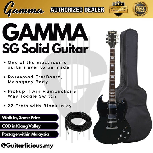 Gamma SG Series Solid Tune-O-Matic Electric Guitar with bag