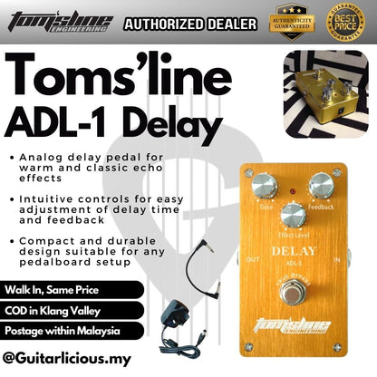 Toms'line Analogue Delay (ADL-1) Guitar Effects Pedal