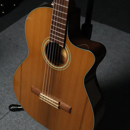 Fender CN-140SCE Nylon String Solid Top Classical Guitar with Case , Walnut FB , Natural ( CN 140S CE / CN140SCE / NAT )