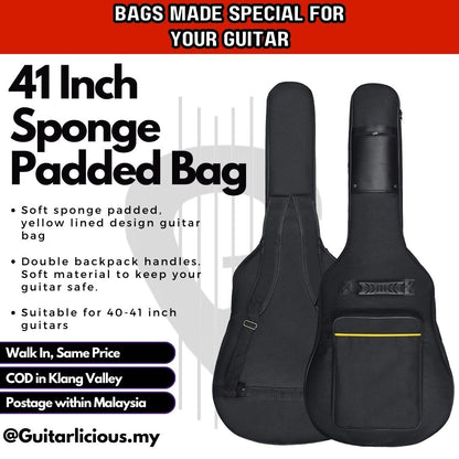 Standard Size Sponge Padded Acoustic Guitar Bag - 39 inch / 41 inch (B39 / B41 )