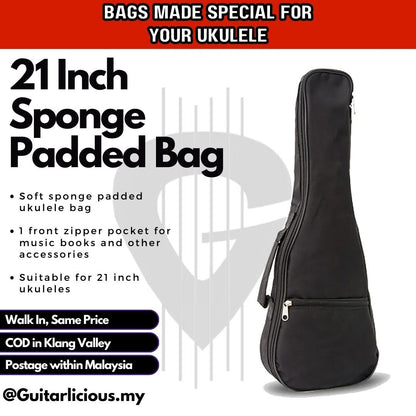 Sponge Padded Ukulele Bag 21 inch, 23 inch, 26 icnh ( PGU11-21 PGU11-24 PGU11-26 )