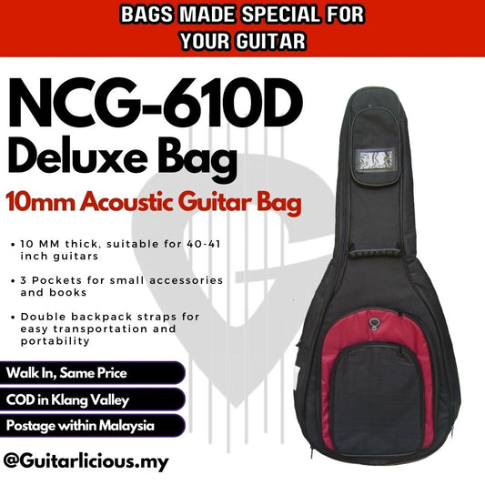 10mm Sponge Padded Acoustic Guitar Gig Bag (NCG-610DC)