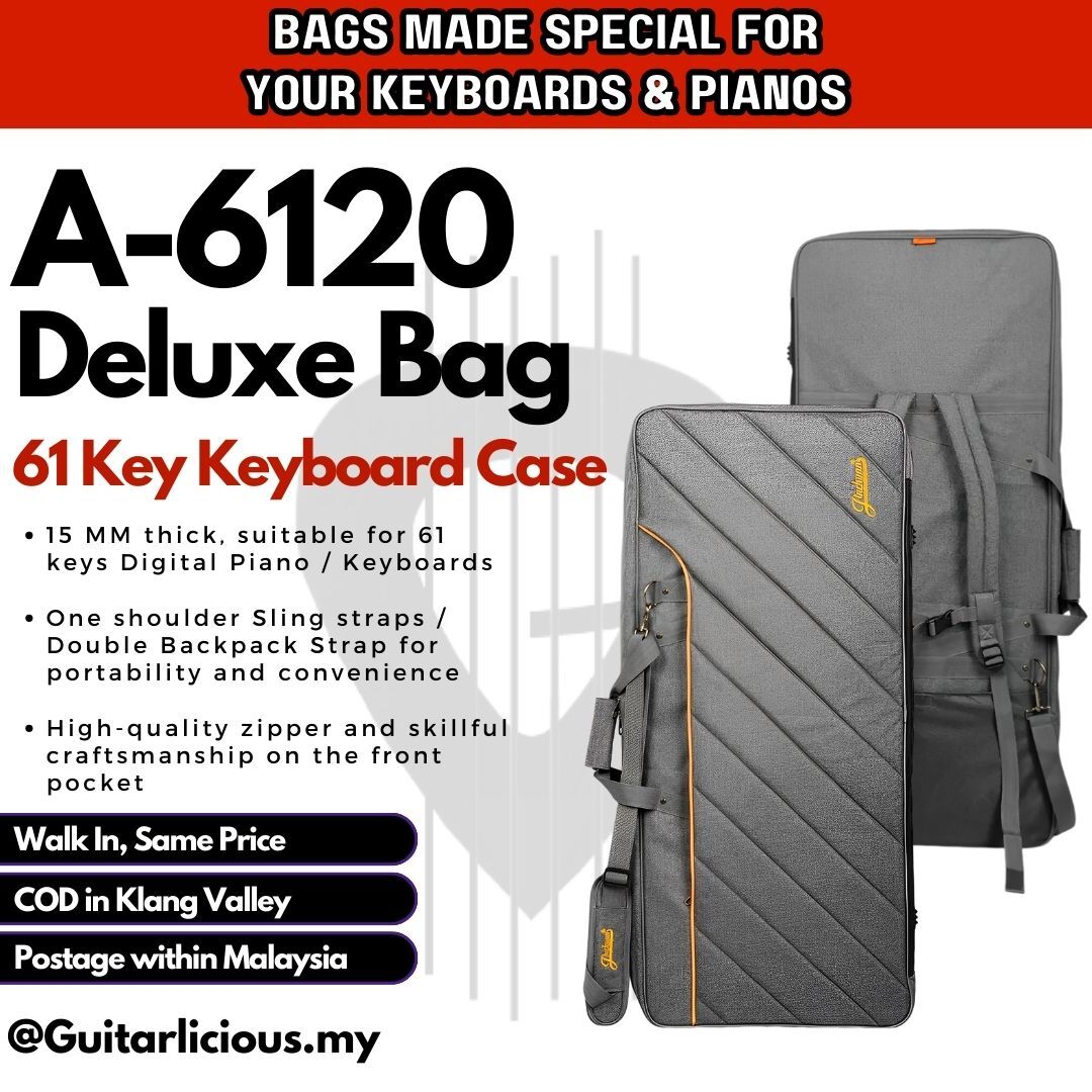 Deluxe 61 Keys Keyboard Bag Soft Case Backpack (A-6120) with
