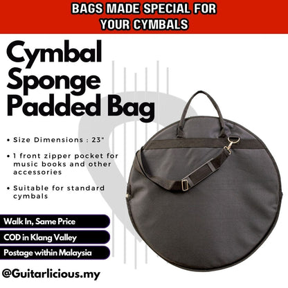 23 inch Cymbal Bag with Dual Pocket / Holder (with Hander and Strap Holder)